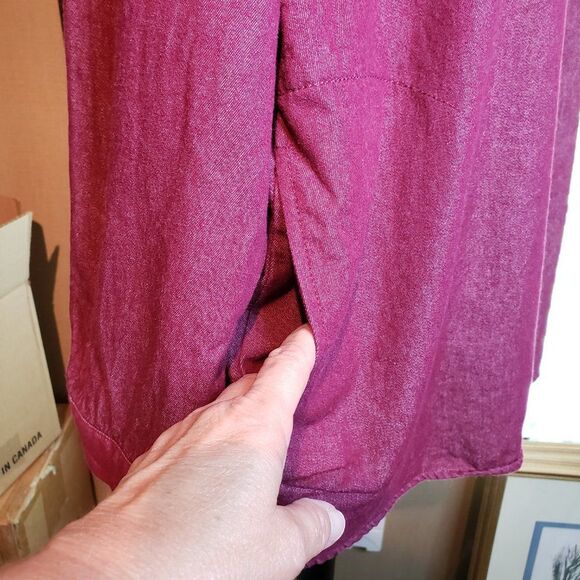 Vintage Pretty Joan Rivers Raspberry Pink Denim Jean Jacket womens 1X Shirt - Picture 4 of 10